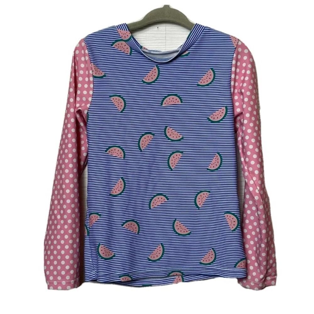 Andy & Evan kids watermelon print swim shirt size 5